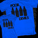 The Poor Devils - Black Flag Rip-Off [T-Shirt] (Farbe: blau | Print: schwarz)