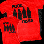 The Poor Devils - Black Flag Rip-Off [T-Shirt] (Farbe: rot | Print: schwarz)